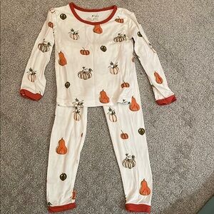 Kyte Baby Pumpkin Pajamas - Cream and Burnt Orange